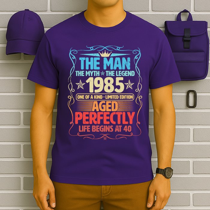 The Man Myth Legend 1985 Aged Perfectly 40th Birthday T-Shirt