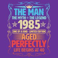 The Man Myth Legend 1985 Aged Perfectly 40th Birthday T-Shirt