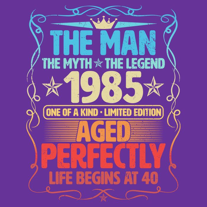 The Man Myth Legend 1985 Aged Perfectly 40th Birthday T-Shirt