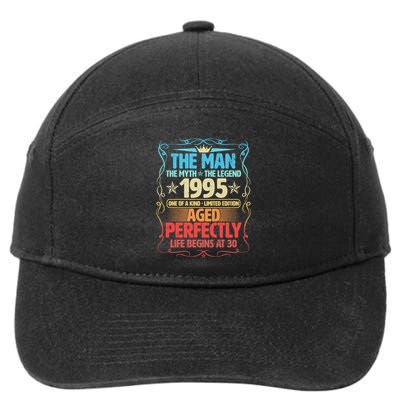 The Man Myth Legend 1995 Aged Perfectly 30th Birthday 7-Panel Snapback Hat