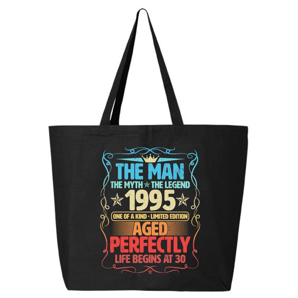 The Man Myth Legend 1995 Aged Perfectly 30th Birthday 25L Jumbo Tote