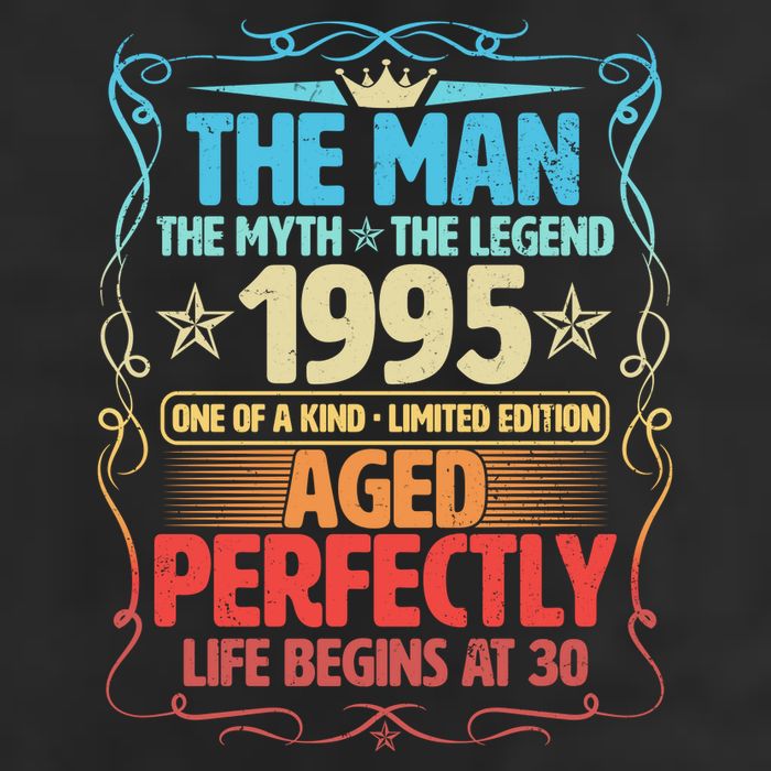 The Man Myth Legend 1995 Aged Perfectly 30th Birthday 25L Jumbo Tote