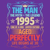The Man Myth Legend 1995 Aged Perfectly 30th Birthday Cooling Performance Crew T-Shirt
