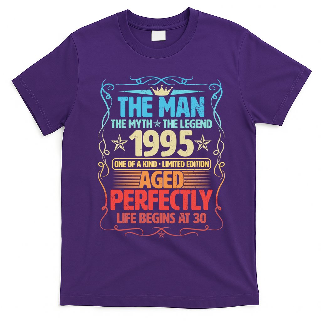 The Man Myth Legend 1995 Aged Perfectly 30th Birthday T-Shirt