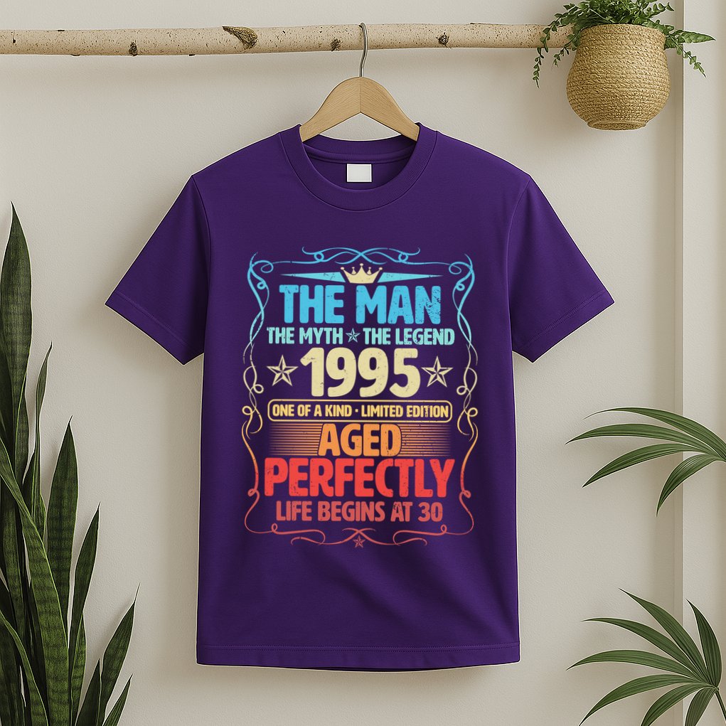 The Man Myth Legend 1995 Aged Perfectly 30th Birthday T-Shirt
