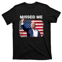 Trump Missed Me Pennsylvania Rally Patriot Usa 2024 Shot T-Shirt