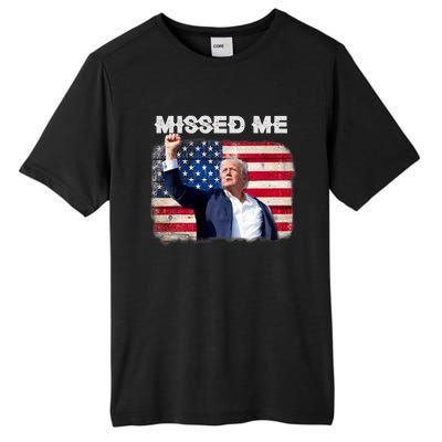 Trump Missed Me Pennsylvania Rally Patriot Usa 2024 Shot Tall Fusion ChromaSoft Performance T-Shirt