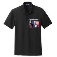 Trump Missed Me Pennsylvania Rally Patriot Usa 2024 Shot Dry Zone Grid Polo