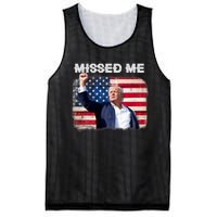 Trump Missed Me Pennsylvania Rally Patriot Usa 2024 Shot Mesh Reversible Basketball Jersey Tank