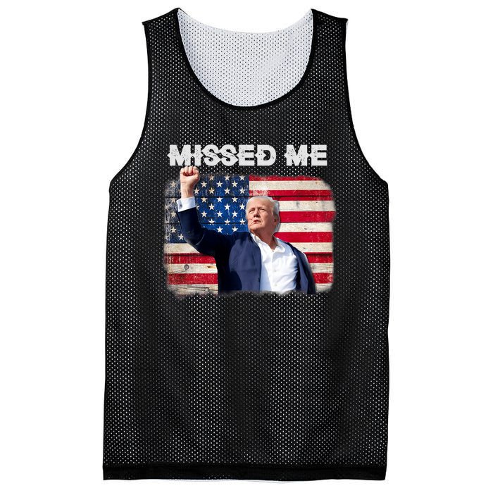 Trump Missed Me Pennsylvania Rally Patriot Usa 2024 Shot Mesh Reversible Basketball Jersey Tank