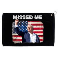 Trump Missed Me Pennsylvania Rally Patriot Usa 2024 Shot Grommeted Golf Towel