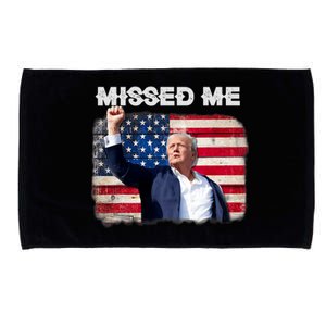 Trump Missed Me Pennsylvania Rally Patriot Usa 2024 Shot Microfiber Hand Towel