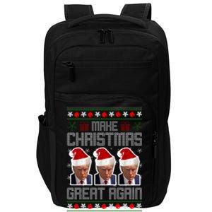 Trump Mugshot Make Christmas Great Again Funny Ugly Impact Tech Backpack