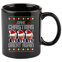 Trump Mugshot Make Christmas Great Again Funny Ugly 11oz C Handle Ceramic Mug
