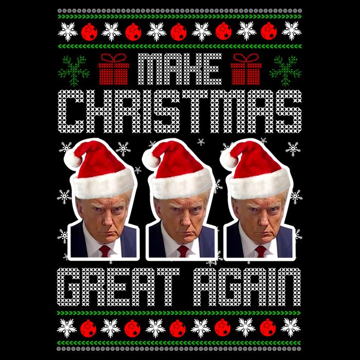 Trump Mugshot Make Christmas Great Again Funny Ugly Baby Bodysuit