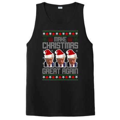 Trump Mugshot Make Christmas Great Again Funny Ugly PosiCharge Competitor Tank