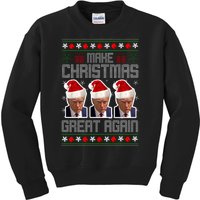 Trump Mugshot Make Christmas Great Again Funny Ugly Kids Sweatshirt