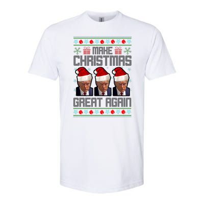 Trump Mugshot Make Christmas Great Again Funny Ugly Softstyle CVC T-Shirt