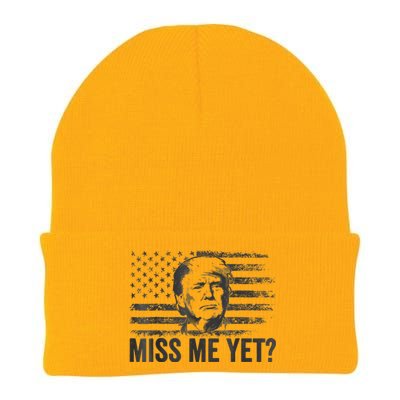 Trump Miss Me Yet Trump 2024 America Flag I'll Be Back 4th Knit Cap Winter Beanie