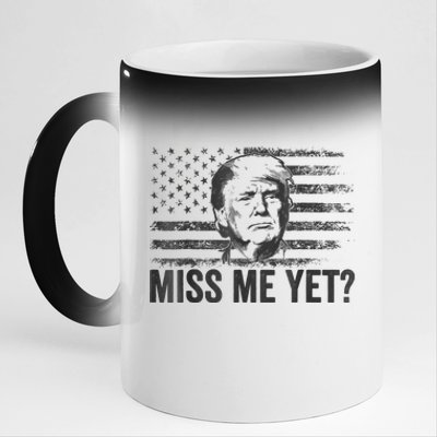 Trump Miss Me Yet Trump 2024 America Flag I'll Be Back 4th 11oz Black Color Changing Mug