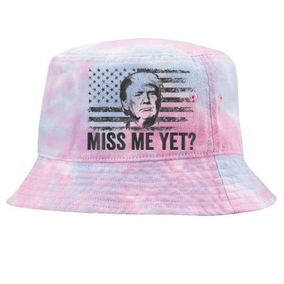 Trump Miss Me Yet Trump 2024 America Flag I'll Be Back 4th Tie-Dyed Bucket Hat