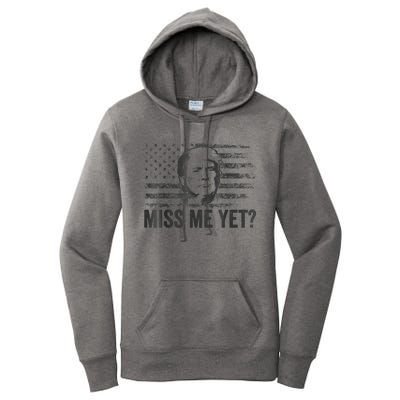 Trump Miss Me Yet Trump 2024 America Flag I'll Be Back 4th Women's Pullover Hoodie