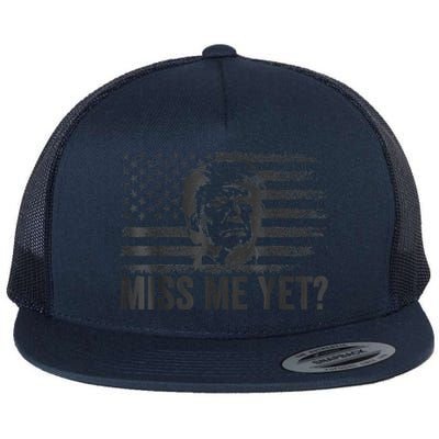 Trump Miss Me Yet Trump 2024 America Flag I'll Be Back 4th Flat Bill Trucker Hat