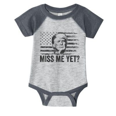 Trump Miss Me Yet Trump 2024 America Flag I'll Be Back 4th Infant Baby Jersey Bodysuit