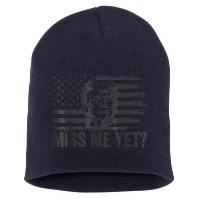 Trump Miss Me Yet Trump 2024 America Flag I'll Be Back 4th Short Acrylic Beanie