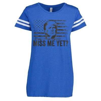 Trump Miss Me Yet Trump 2024 America Flag I'll Be Back 4th Enza Ladies Jersey Football T-Shirt