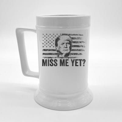 Trump Miss Me Yet Trump 2024 America Flag I'll Be Back 4th Beer Stein