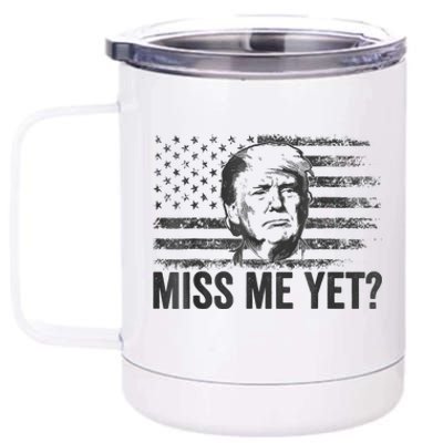 Trump Miss Me Yet Trump 2024 America Flag I'll Be Back 4th 12 oz Stainless Steel Tumbler Cup