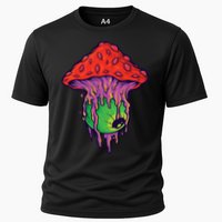Trippy Melting Mushroom Cooling Performance Crew T-Shirt