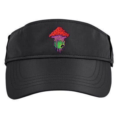 Trippy Melting Mushroom Adult Drive Performance Visor