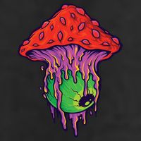 Trippy Melting Mushroom Adult Drive Performance Visor