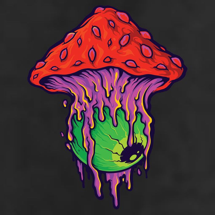Trippy Melting Mushroom Adult Drive Performance Visor