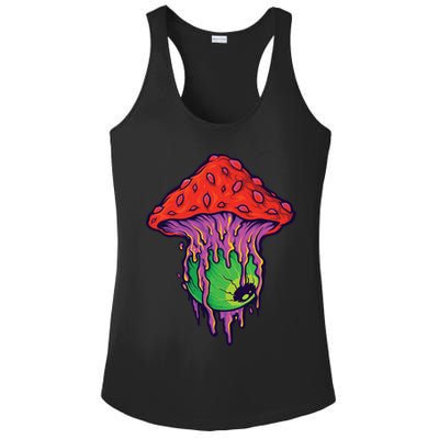 Trippy Melting Mushroom Ladies PosiCharge Competitor Racerback Tank