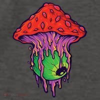 Trippy Melting Mushroom Vector Backpack