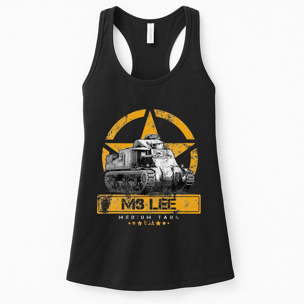 Tank M3 Military Usa Medium Tank Veteran Patriotic Memorial Womens Tank Top