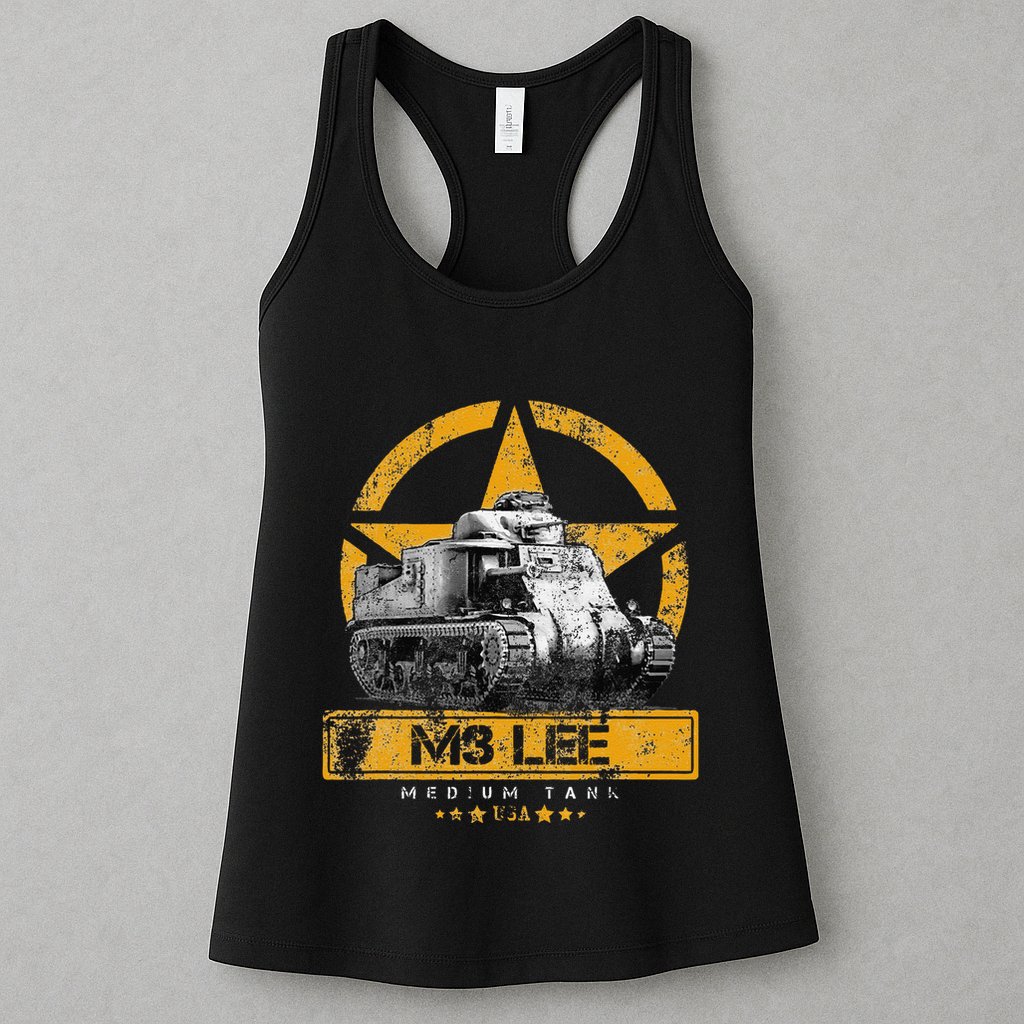 Tank M3 Military Usa Medium Tank Veteran Patriotic Memorial Womens Tank Top