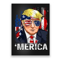 Trump Merica Murica 4th Of July American Flag Poster