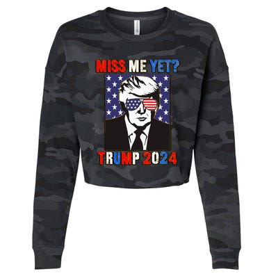 Trump Miss Me Yet Trump 2024 Patriotic Cropped Pullover Crew