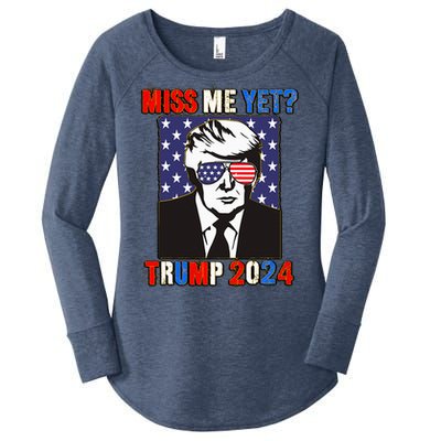 Trump Miss Me Yet Trump 2024 Patriotic Women's Perfect Tri Tunic Long Sleeve Shirt