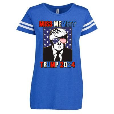 Trump Miss Me Yet Trump 2024 Patriotic Enza Ladies Jersey Football T-Shirt