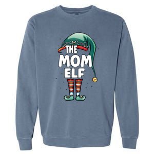 The Mom Mother Elf Partner Look Family Outfit Christmas Funny Gift Garment-Dyed Sweatshirt