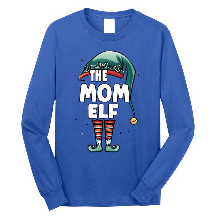 The Mom Mother Elf Partner Look Family Outfit Christmas Funny Gift Long Sleeve Shirt