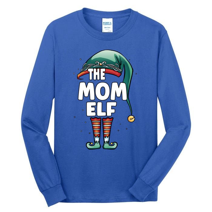 The Mom Mother Elf Partner Look Family Outfit Christmas Funny Gift Tall Long Sleeve T-Shirt