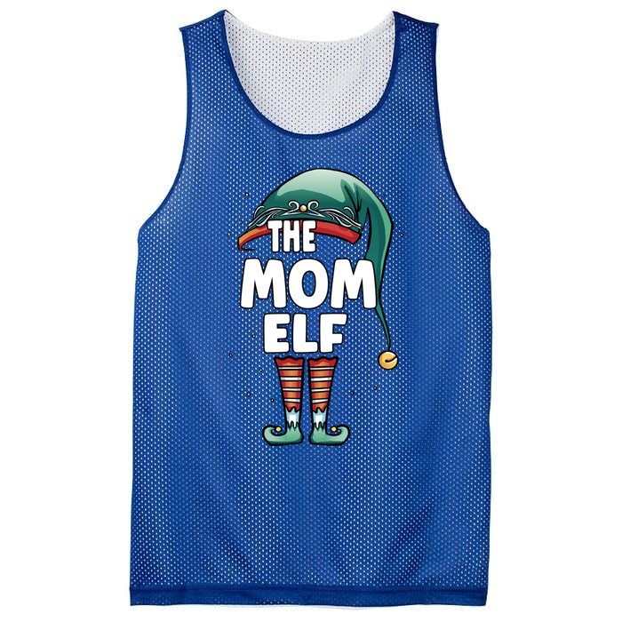 The Mom Mother Elf Partner Look Family Outfit Christmas Funny Gift Mesh Reversible Basketball Jersey Tank