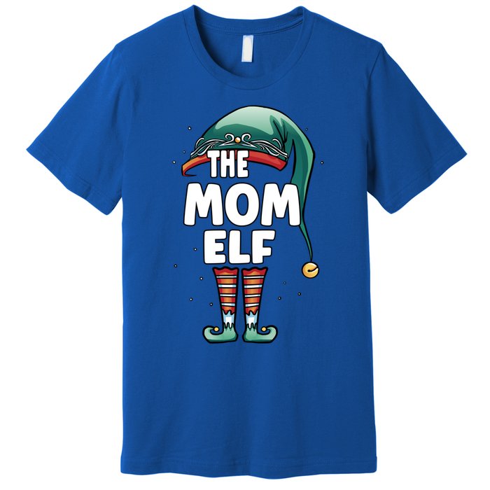 The Mom Mother Elf Partner Look Family Outfit Christmas Funny Gift Premium T-Shirt