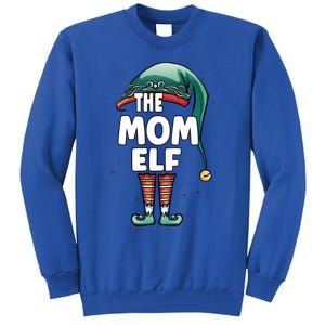 The Mom Mother Elf Partner Look Family Outfit Christmas Funny Gift Tall Sweatshirt